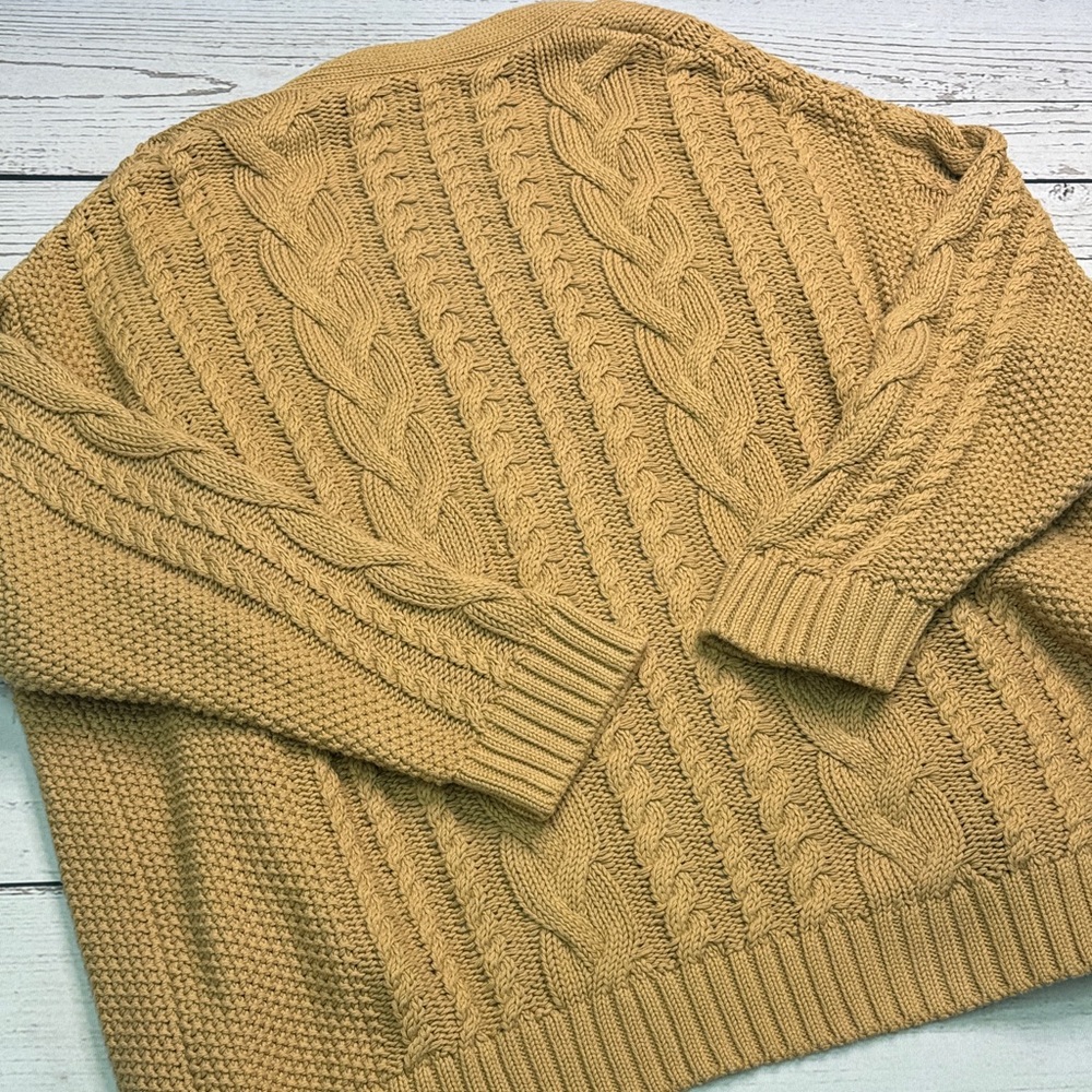 Women’s QUINCE Oversized Cable Knit Cardigan Sweater Size L - Picture 8 of 8